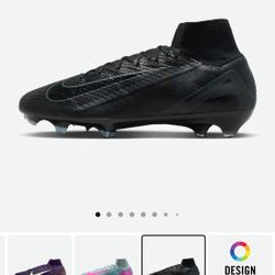 Nike Mercurial Superfly 10 Elite FG Black Deep Jungle Size 10.5 