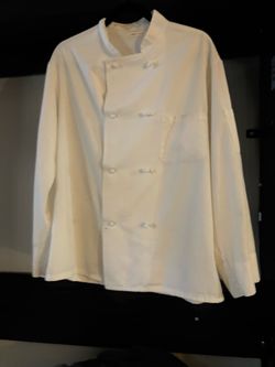 White Double-Breasted Chef Coat Used