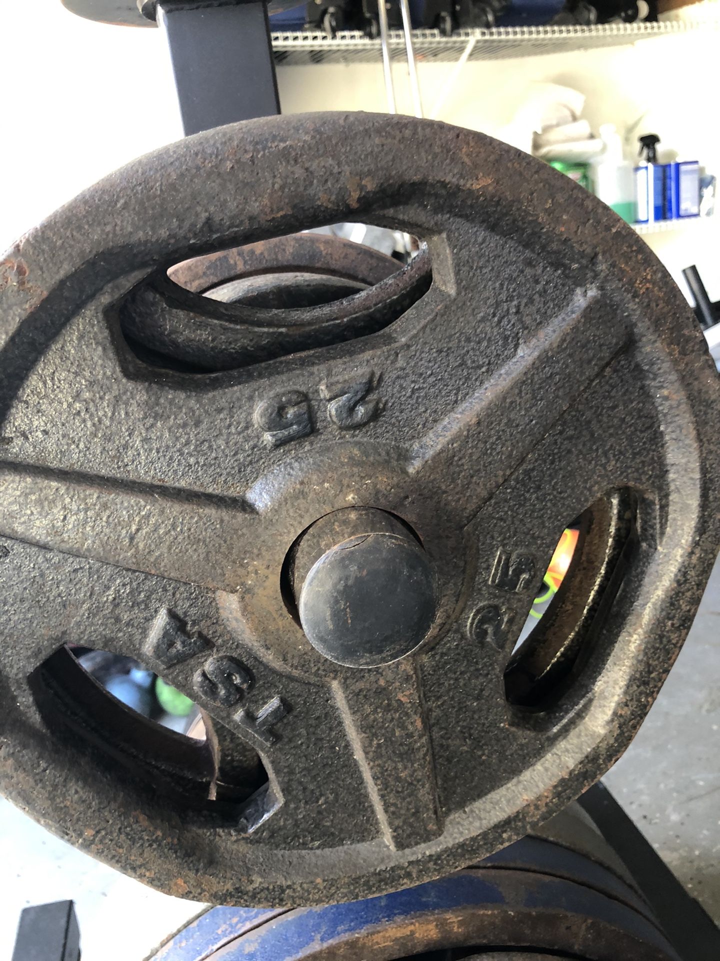 pair of 25lbs Olympic weight plates