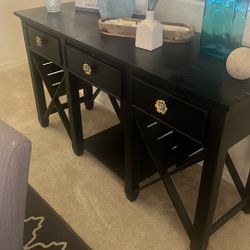 Black buffet And wine Rack