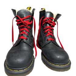 Dr Martens 1460 Serena Soft Lined Black Leather Combat Boots Size UK 7 /US 9
