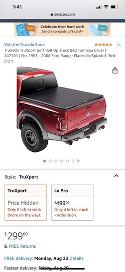 Soft Roll Up Truck Bed Tonneau Cover 1(contact info removed) Ford Ranger 6 Bed