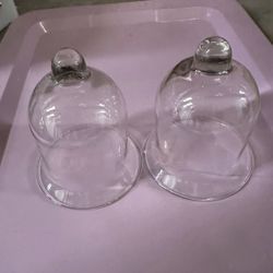 Blown Clear Glass Cloche Dome Bell Jar Specimen Display Apothecary Heavy Thick