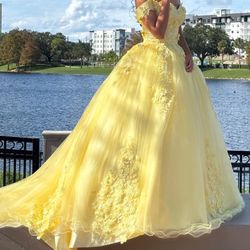 Quinceañera Yellow Dress