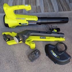 WEED EATER AND BLOWER RYOBI 18V 