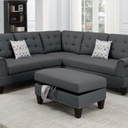 Sectional Sofa + Ottoman