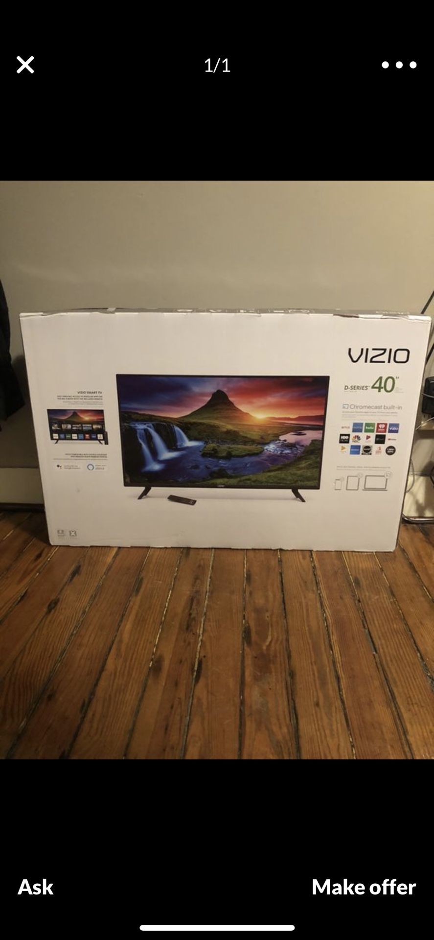 40 tv with Roku and wall mount