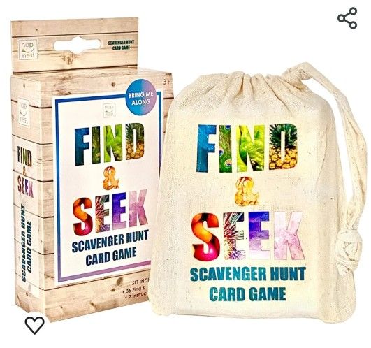 Hapinest Find and Seek Scavenger Hunt Outdoor Indoor Card Game for Kids

