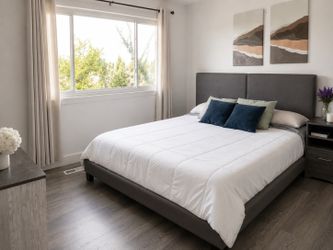 California King Bed Frame & Revive Memory Foam Mattress – Great Condition