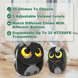 Wireless Doorbell, Cute Owl Doorbell