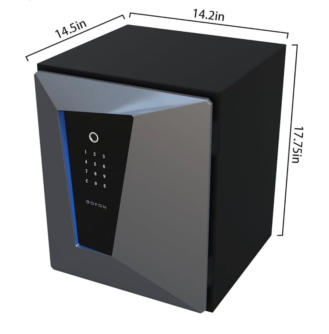 Fingerprint Fireproof Smart Safe Box, Security Box with Key