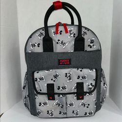 DISNEY BABY UNISEX MICKEY MOUSE MULTI- PIECE DIAPER BAG BACKPACK NWOT Never Used