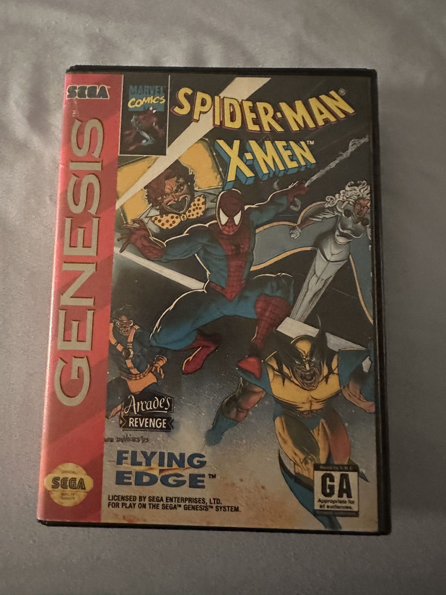 Spider-Man/X-Men: Arcade’s Revenge (Sega Genesis, 1993) – Complete with Case
