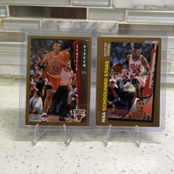 Fleer 1992-93 NBA Schoolyard Stars Scottie Pippen #260 Chicago Bulls Insert Card
