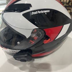 XL Ducati Helmet With Cardo Intercom 
