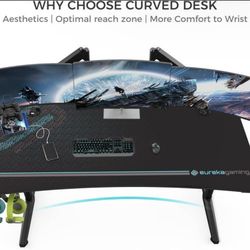 Eureka Ergonomic 60" Gaming Desk With Full Mouse Pad
