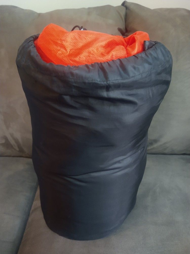 Orange and Gray Sleeping Bag