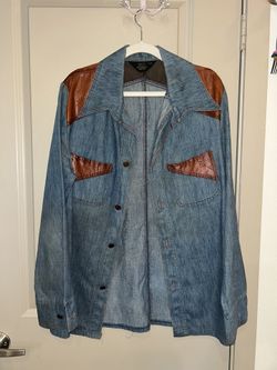 Vintage 1970s Sears Denin Shirt Size Medium 
