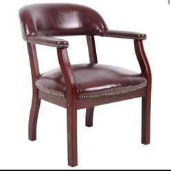 Boss Captain’s guest, accent or dining chair in Burgundy Or Blue Vinyl