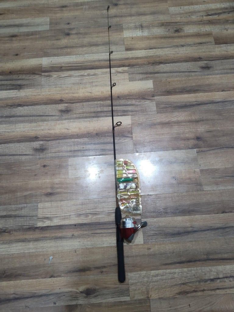 Fishing Pole With Prestrung Reel And Small Tackle READY TO GO FISHING  !!!