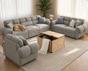 Cloud 3 Piece Couch Set, Deep Seat with Pillow.