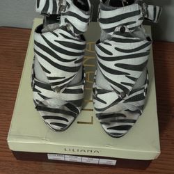 Woman's Heels Zebra Print