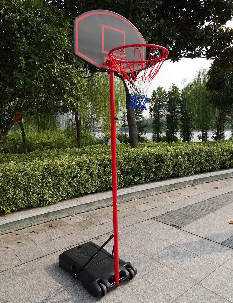 New $50 Junior Basketball Hoop 27”x18” Backboard Adjustable System with Stand