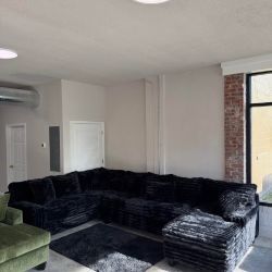 Massive Black Fuffy Sectional
