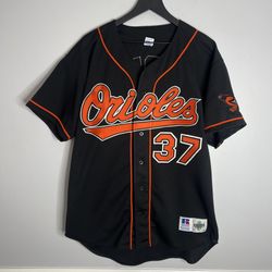 Baltimore Orioles Baseball Jersey Mens Size 48 Russell Athletic Diamond Collection Black Ludwig 37