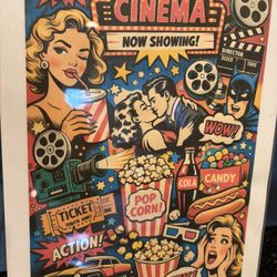 Retro Cinema Pop Art – Framed 9x10 Vintage Movie Wall Print
