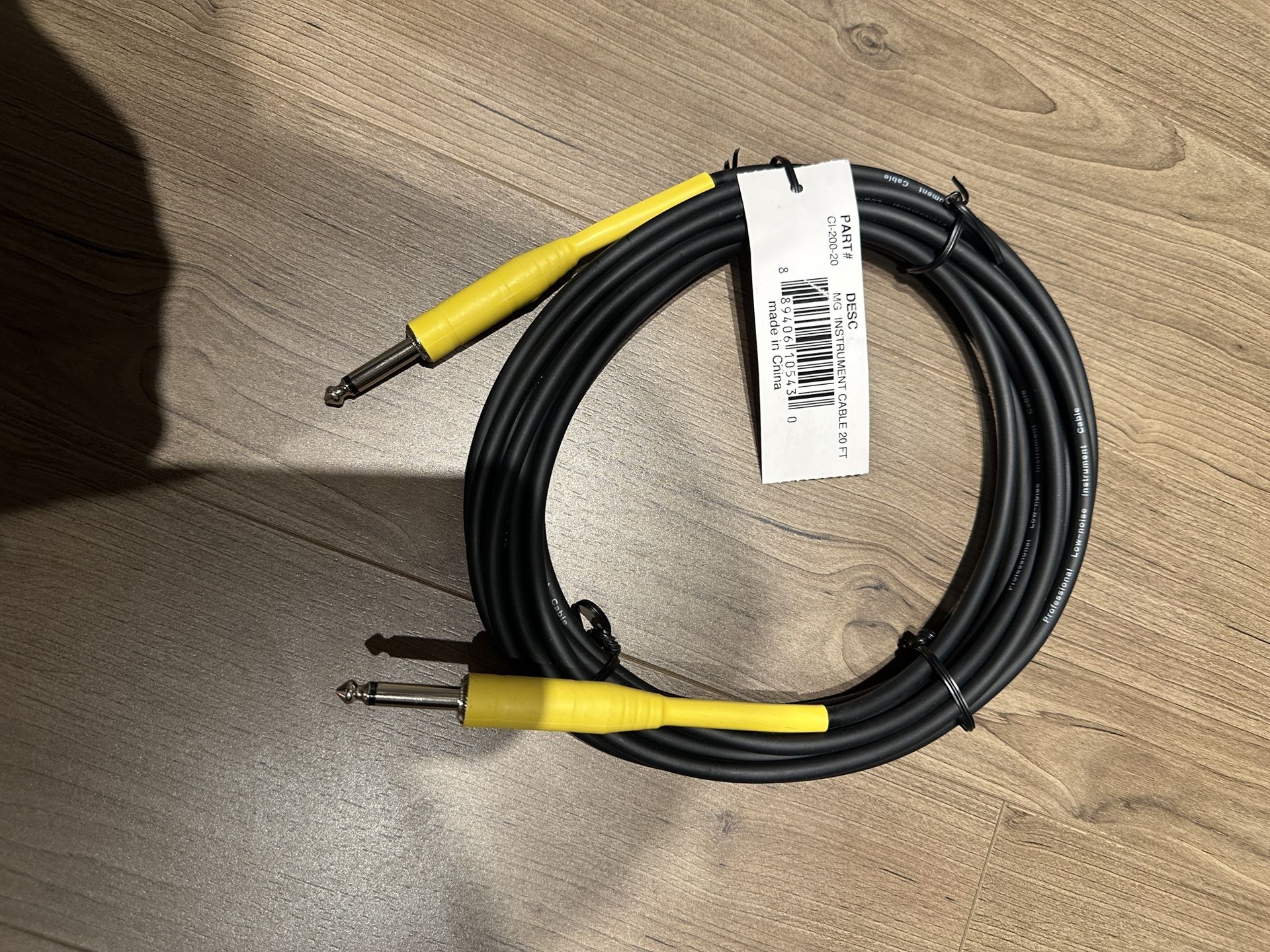 Musician's Gear 1/4" Straight Instrument Cable 20 ft.