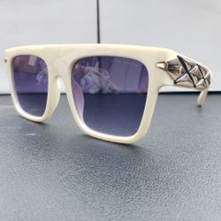 Thick Cream Square Glasses