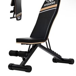 Assemble-Free Foldable Weight Bench Press for Home Gym, 660 LBS Capacity Incline