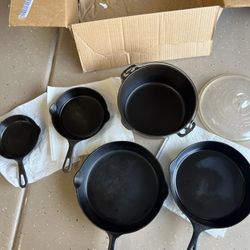 Cast Iron skillets and Pot
