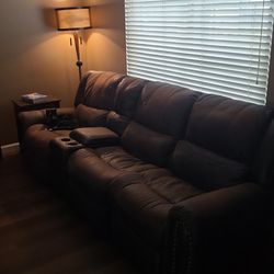 Reclining couch and love seat