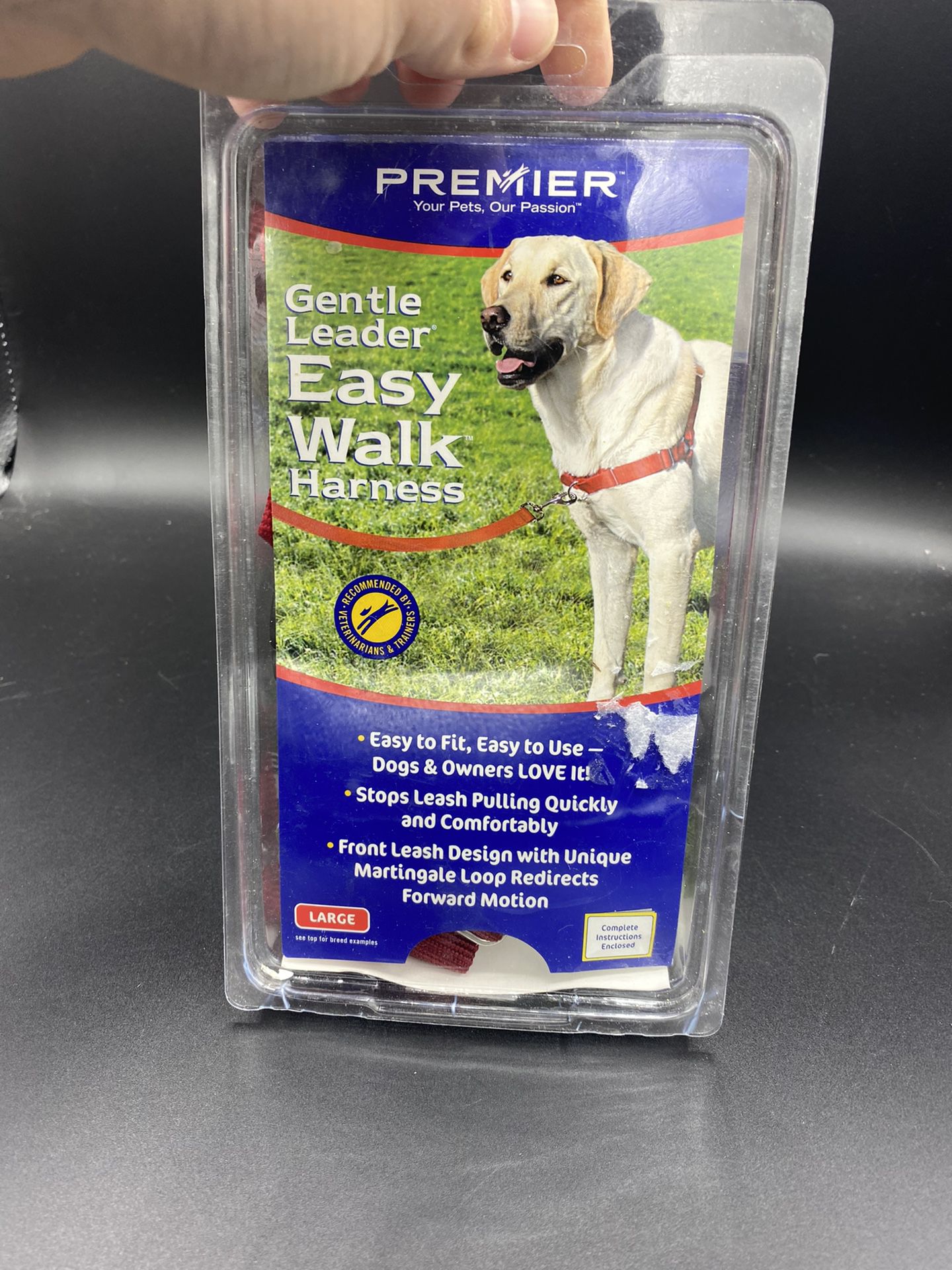 New PetSafe/Premier Pet Easy Walk Harness for Leash Petite Large Red/Black