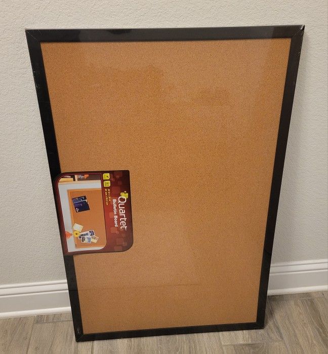 Quartet Framed Corkboard Bulletin Board 2' x 3' - NEW in Box