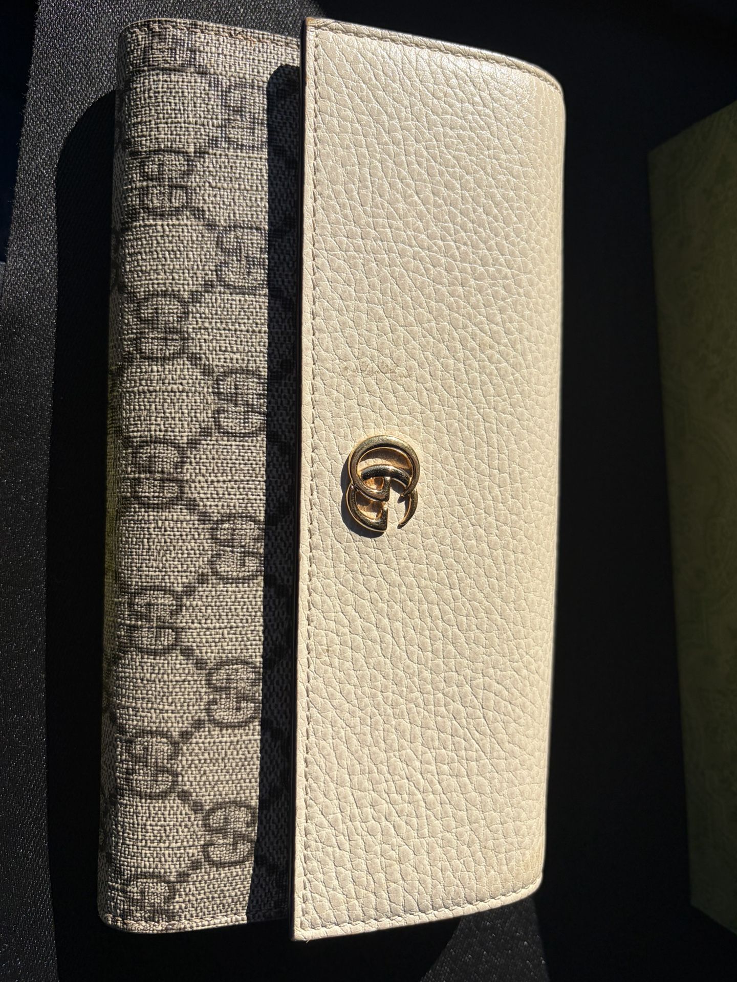 Gucci Marmont Continental Wallet GG Coated Canvas and Leather