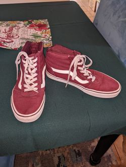 Burgundy Woman's High Top Vans