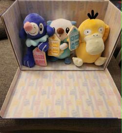 2026 Pokemon XP Worlds SF Painted Ladies Popplio Psyduck Oshawott Plush & Cookie