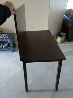Unique cherry folding table with storage