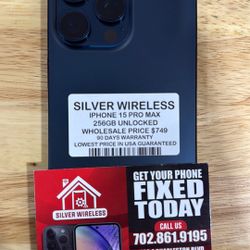 IPHONE 15PRO MAX/ 256GB/ UNLOCKED 