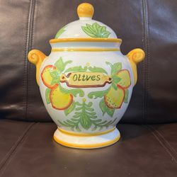 Vintage Olive Jar