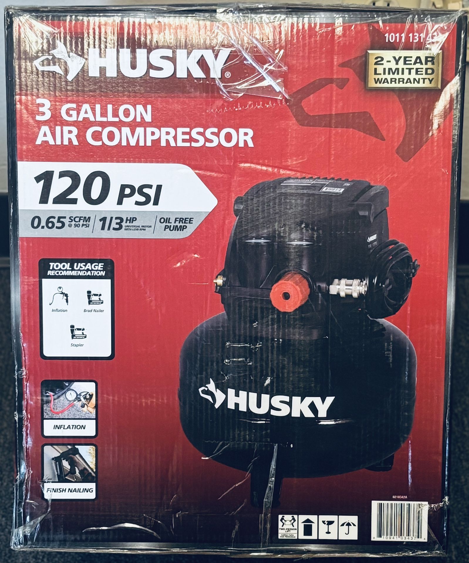 Husky 3 Gal. 120 PSI Electric Pancake Air Compressor