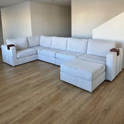 Lovesac Sky Grey Corded Velvet 6 Seat 8 Side Sactional - 🚚 FREE DELIVERY // $50 FINANCING 💸
