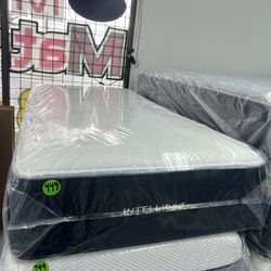 TWIN XL INTELLIBED MATTRESS & BOX SPRING BED SET