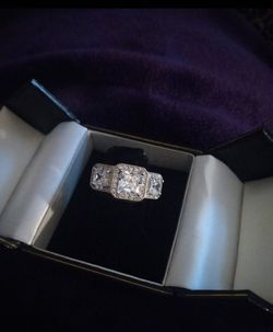 3Stone 12Ct Diamonique Wedding Ring in Sterling Silver