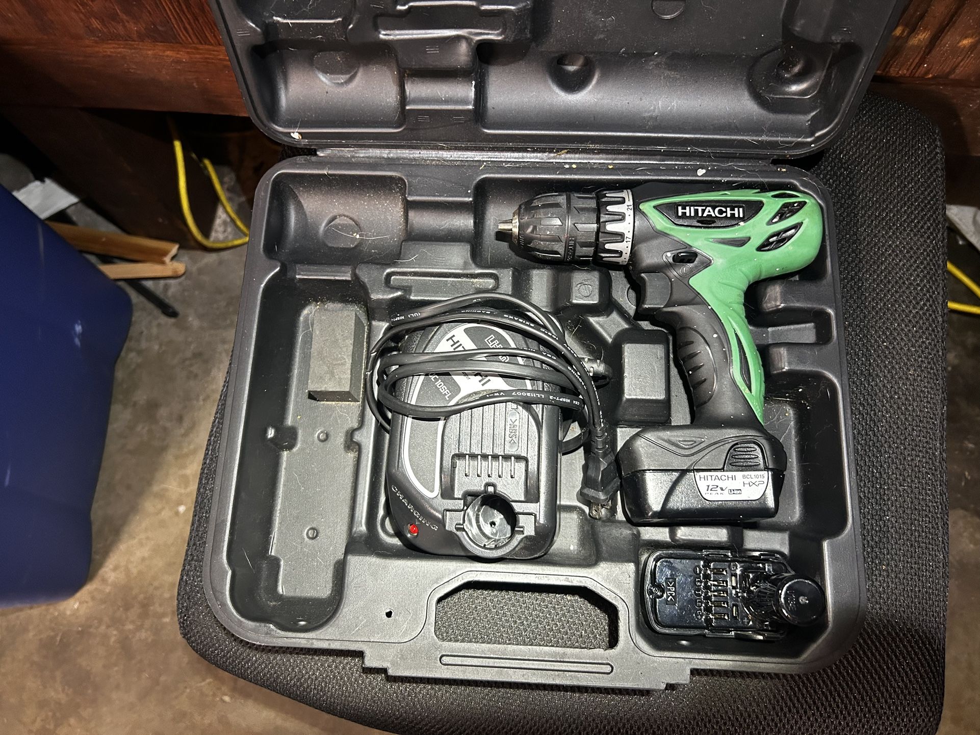 Hitachi Cordless Driver Drill with Charger and Hard Case