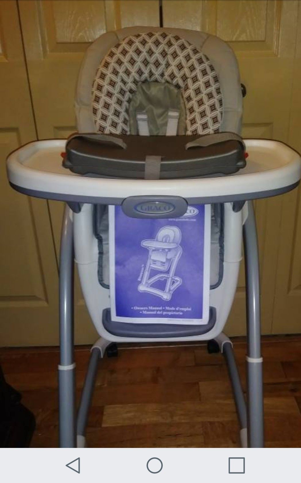 Graco high chair 4 in 1 Blossom w/ booster toddler seat, infant insert