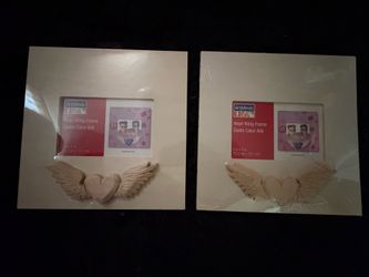 2pc Wooden Heart Frames